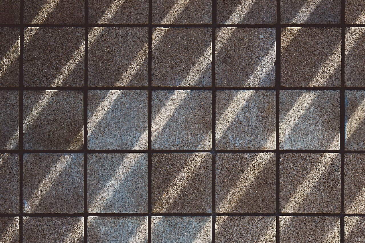 Hard midday light: strong shadows, bright highlights.
